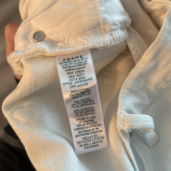 FRAME L'Homme Men's Cutoff Denim Shorts in Off White-Size 36 - Picture 3 of 4